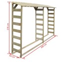 Double Firewood Storage Shed 300x44x176 cm Impregnated Pinewood