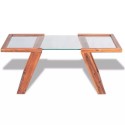  Coffee table made of acacia solid wood 100x50x40 cm brown