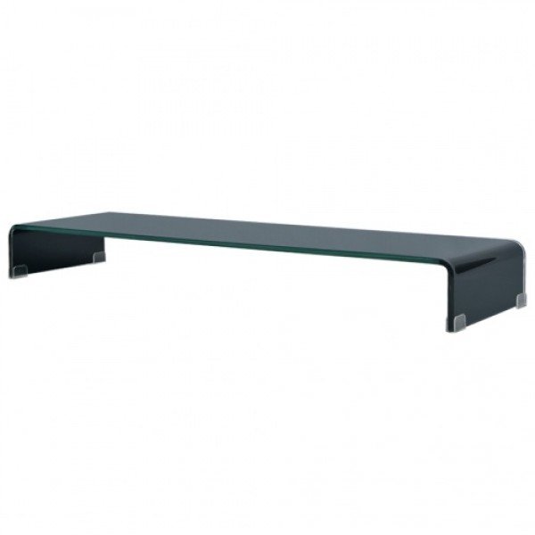 Mobile / Boost Black Glass TV Stand 110x30x13 cm