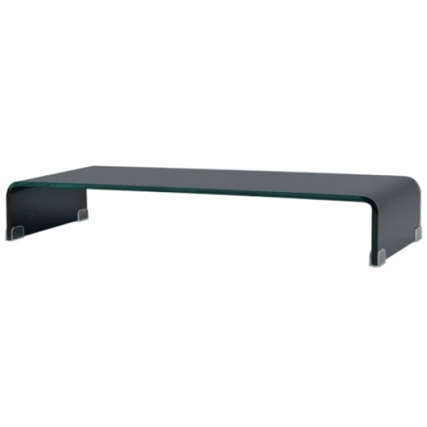 Mobile / Boost Black Glass TV Stand 80x30x13 cm