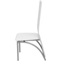 Dining chairs 2 units white artificial leather