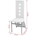 Dining chairs 2 units white artificial leather