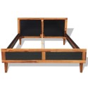 Bed Frame Solid Acacia Wood 78.7"x70.9" Black