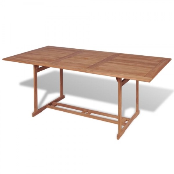 Outdoor Dining Table Rectangular 180x90x75 cm Teak