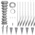 Galvanised Chain-Link Fence with Anchor Spike for Post 15 x 1.5 m