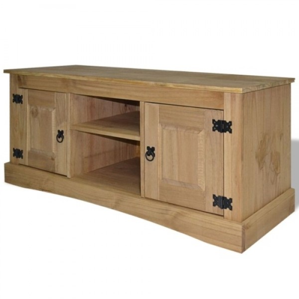 TV cabinet in Mexico style pine solid Corona 120x40x52 cm