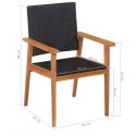 2 pcs Outdoor Classical Poly Rattan Chairs