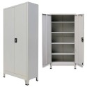 Office Cabinet with 2 Doors Steel 35.4"x15.7"x70.9" Gray