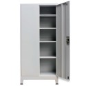 Office Cabinet with 2 Doors Steel 35.4"x15.7"x70.9" Gray