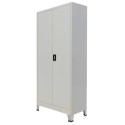 Office Cabinet with 2 Doors Steel 35.4"x15.7"x70.9" Gray