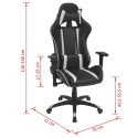  Tilting racing office chair imitation leather white