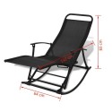 Black Folding Garden Rocking Chair