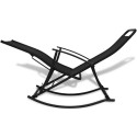 Black Folding Garden Rocking Chair