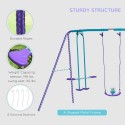 Children's Playground Set, Adjustable Ropes and Metal Frame for Stability