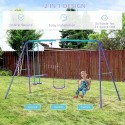 Children's Playground Set, Adjustable Ropes and Metal Frame for Stability