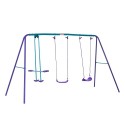 Children's Playground Set, Adjustable Ropes and Metal Frame for Stability