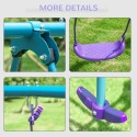 Children's Playground Set, Adjustable Ropes and Metal Frame for Stability