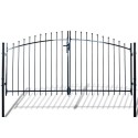 Double Door Fence Gate with Spear Top 300 x 200 cm