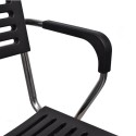 Black Stackable Arm Chair 2 pcs