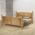 Bed &amp; Memory Mattress Mexican pine corona 160 x 200 cm