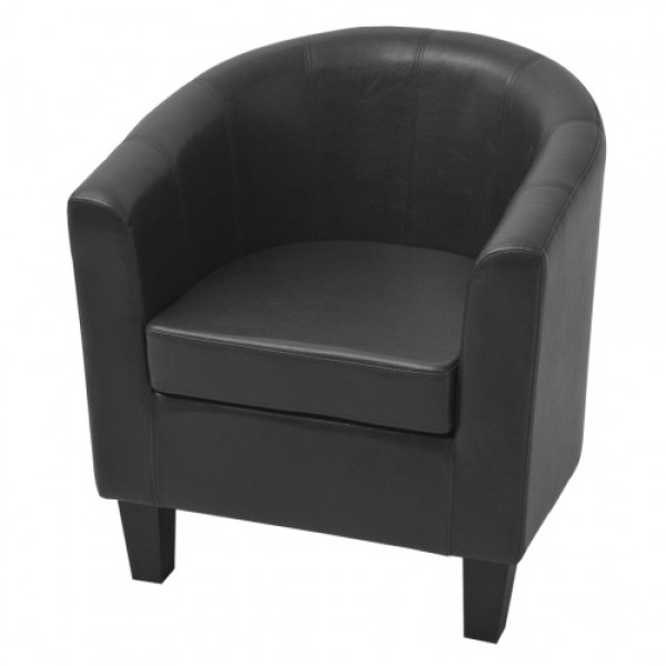 Black Leatherette Armchair