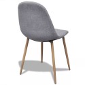 Dining Chairs 6 pcs Fabric Light Gray