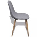 Dining Chairs 6 pcs Fabric Light Gray