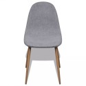 Dining Chairs 6 pcs Fabric Light Gray