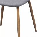 Dining Chairs 6 pcs Fabric Light Gray