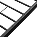 Double bed with mattress metal black 140x200 cm