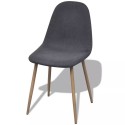 Dining Chairs 6 pcs Fabric Dark Gray