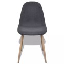 Dining Chairs 6 pcs Fabric Dark Gray