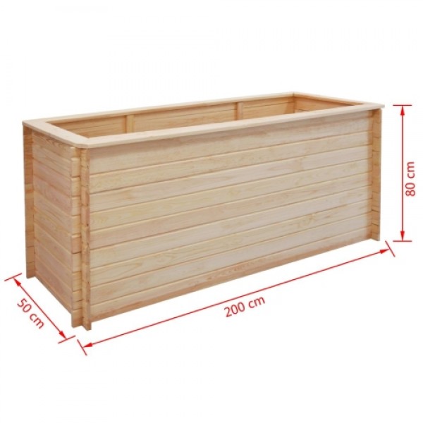 Garden Planter 200x50x80 cm Pinewood