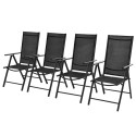 Outdoor Chairs 4 pcs Aluminum 21.3"x28.7"x42.1" Black