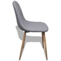 Dining Chairs 2 pcs Fabric Light Gray