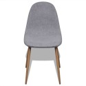 Dining Chairs 2 pcs Fabric Light Gray