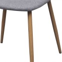 Dining Chairs 2 pcs Fabric Light Gray