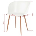 Dining Chairs 4 pcs White