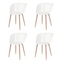 Dining Chairs 4 pcs White