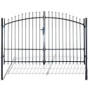 Double Door Fence Gate with Spear Top 300 x 248 cm