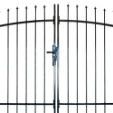 Double Door Fence Gate with Spear Top 300 x 248 cm