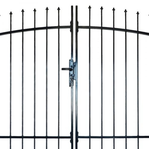 Double Door Fence Gate with Spear Top 300 x 248 cm