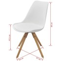 Dining Chairs 6 pcs. Faux Leather White