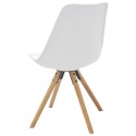 Dining Chairs 6 pcs. Faux Leather White