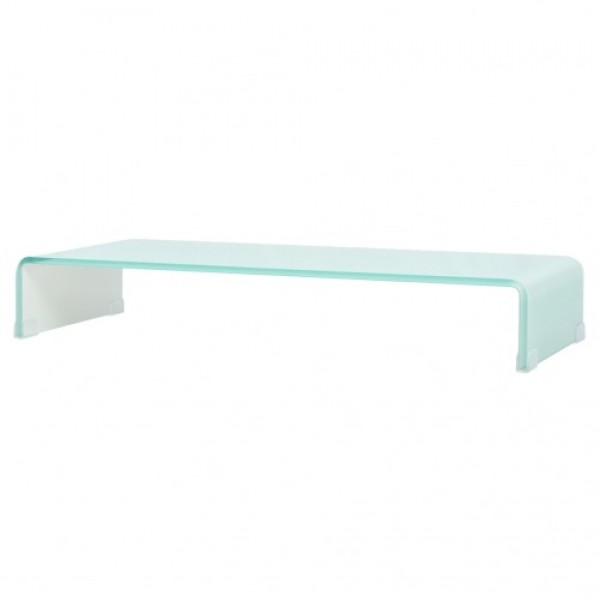 Mobile / Boost White Glass TV Stand 90x30x13 cm