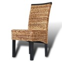 Dining Room Chairs 4 pcs in Brown Abaca