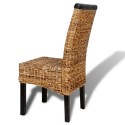 Dining Room Chairs 4 pcs in Brown Abaca