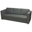 2 Pcs Set of Dark Gray Cloth Sofas