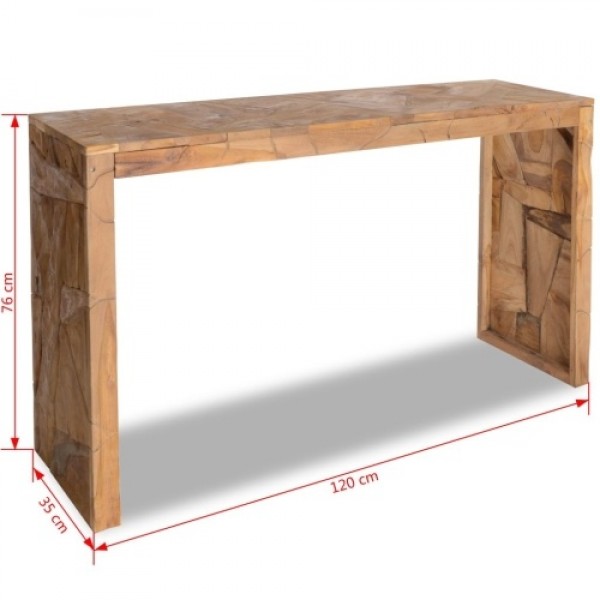 Console table erosion teak 120 x 35 x 76 cm