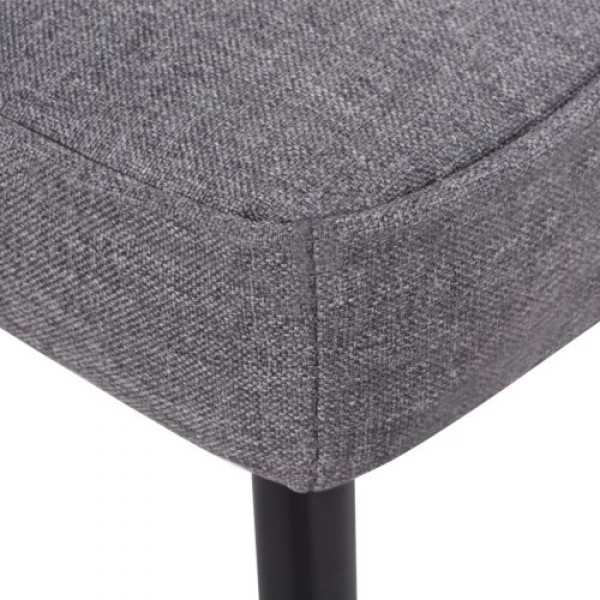  Cocktail chair with footstool fabric light gray